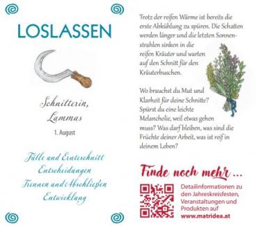 Jahreskreiskärtchen LOSLASSEN (mit Entwicklungsfragen)